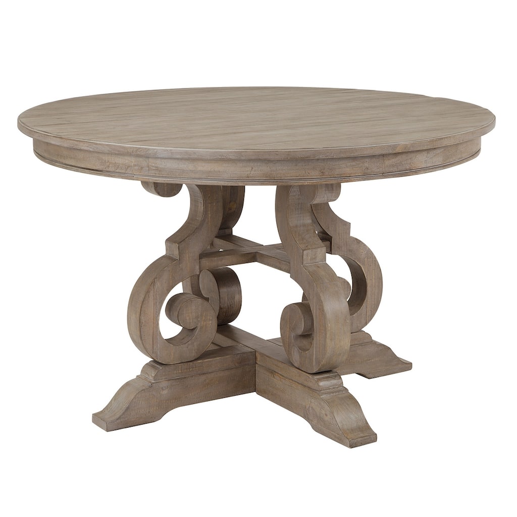Magnussen Home Tinley Park Dove Tail Grey 48" Round Dining Table - 48''W x 48''D x 30''H