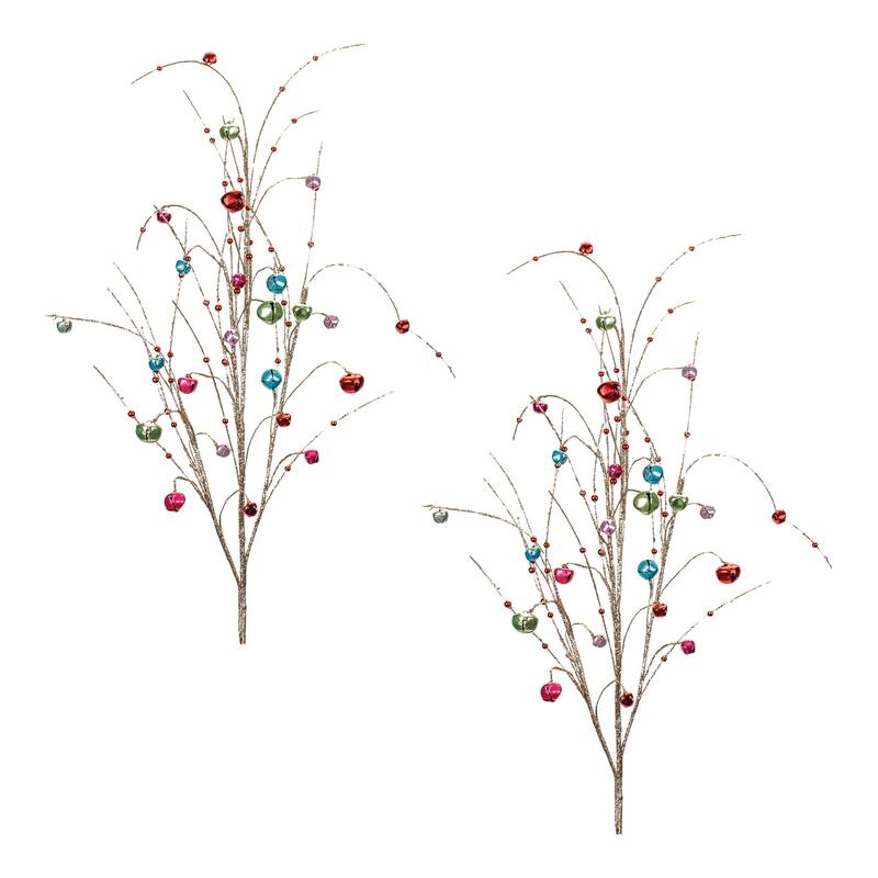 Jingle Bell Spray (Set of 2) - 14 x 4.5 x 42