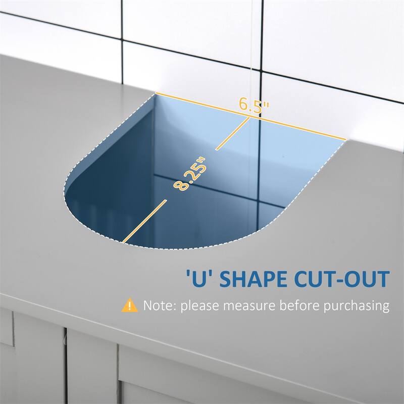 2 Doors Wood Bathroom Vanity Cabinet with Adjustable Shelves