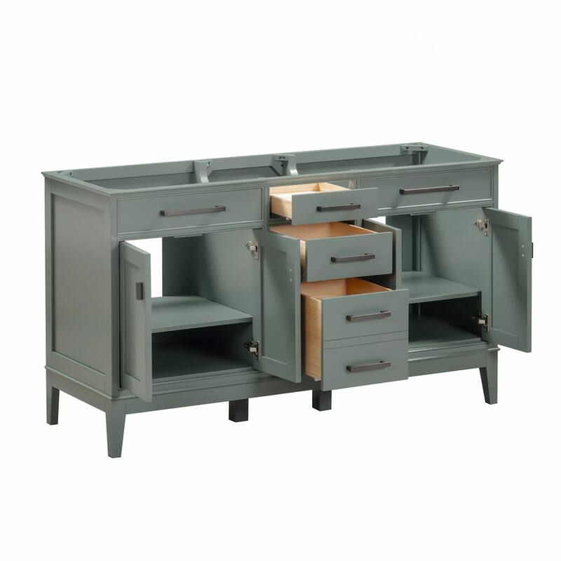 Madison 60 in. Double Bathroom Vanity Cabinet - 60"W x 21"D