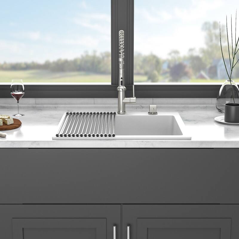 Drop-In Single Bowl Quartz Kitchen Sink