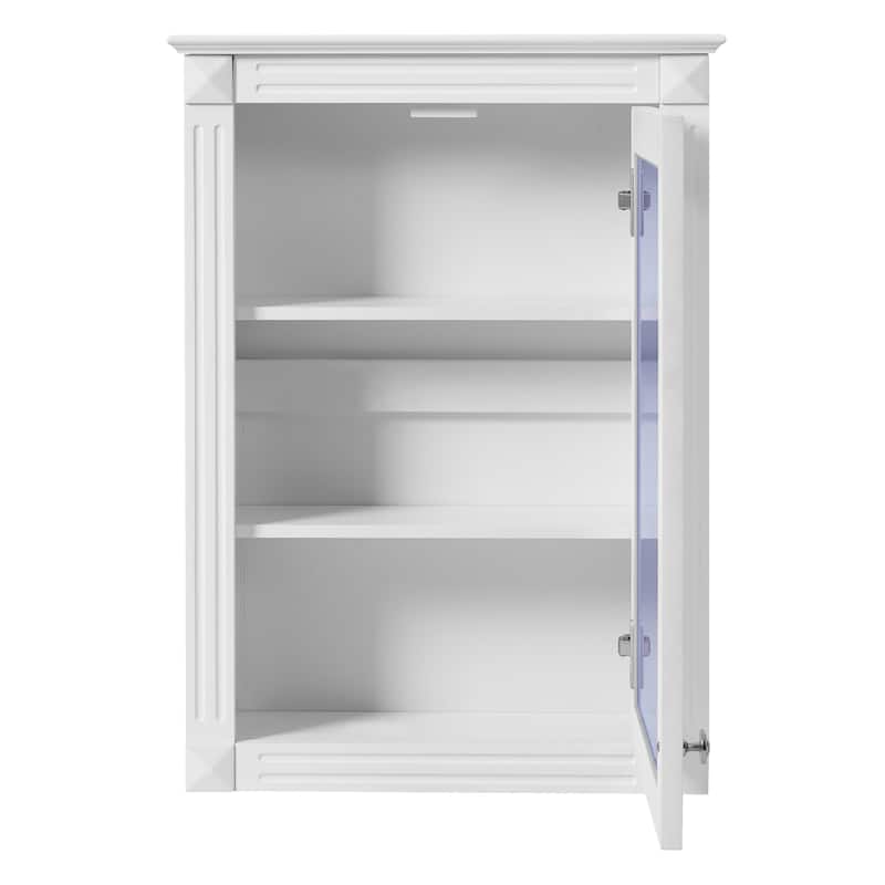 20" Wall Mounted Bathroom Storage Cabinet with Mirror, Medicine Cabinet with Height Adjustable Shelf