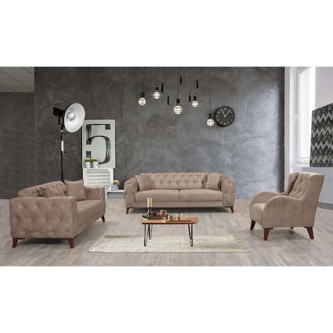 Jozzinni Living Room Set 3-piece Sofa, Loveseat and chair