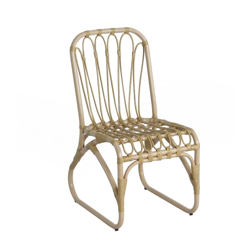 Outdoor PE Wicker Dining Chairs Set of 2