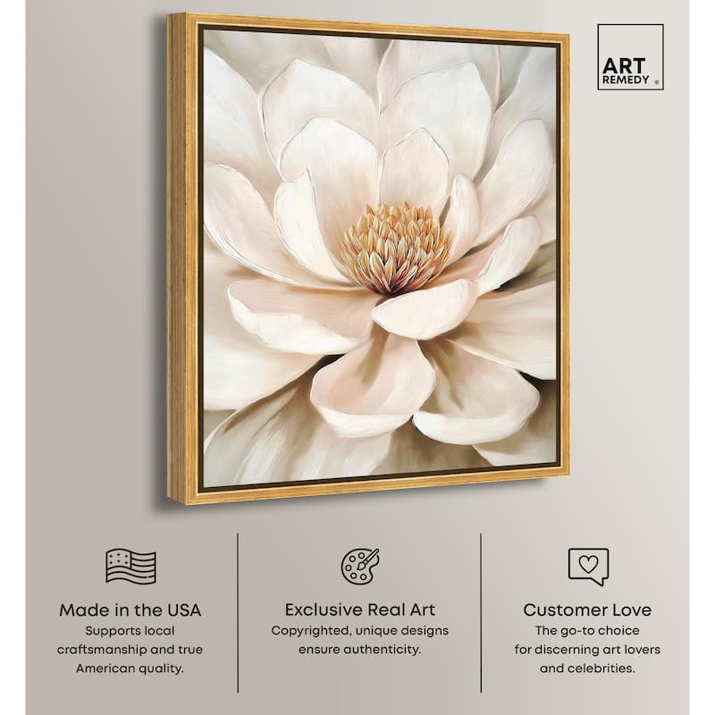 Golden Heart Canvas by Art Remedy