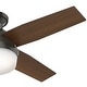 preview thumbnail 8 of 21, Hunter 44" Dempsey Flush Mount Ceiling Fan with LED Light, Handheld Remote - Modern, Contemporary, Transitional, Industrial
