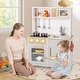preview thumbnail 1 of 6, Wooden Kitchen Toy Set with Stove, Sink and Cooking Accessories - 24" x 12" x 33" Kitchens