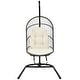 preview thumbnail 17 of 16, Gymax Hanging Hammock Egg Chair Patio Rattan Swing Chair w/ Stand &