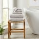 preview thumbnail 120 of 197, Linery & Co. Cotton Diamond Waffle Texture Bath Towels 6 Piece Set - Light Gray