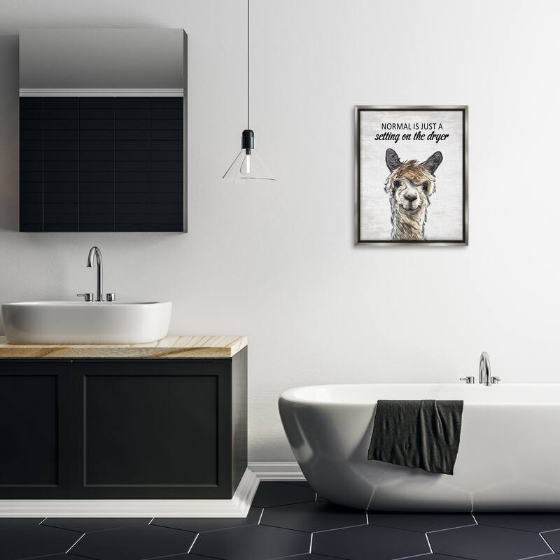 Stupell Normal is Just Dyer Setting Framed Floater Canvas Wall Art Design By Lettered and Lined