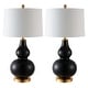 preview thumbnail 9 of 16, SAFAVIEH Lighting Karlen Gourd Table Lamp (Set of 2) - 15x15x28.5