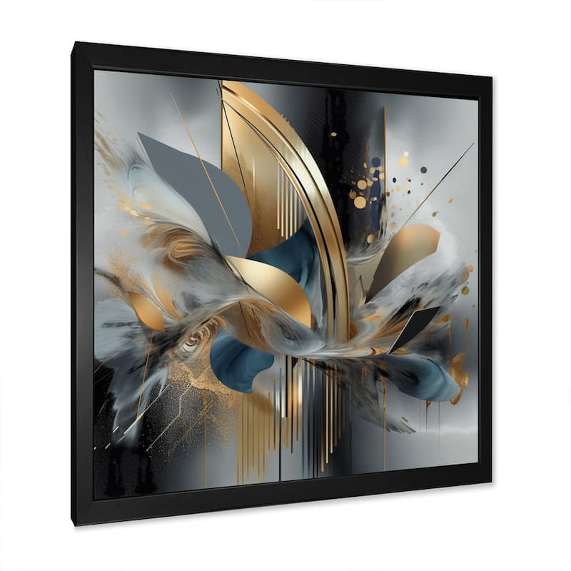 Designart "Soft Colors Marble Abstract Ii" Abstract Marble Framed Wall Art For Living Room
