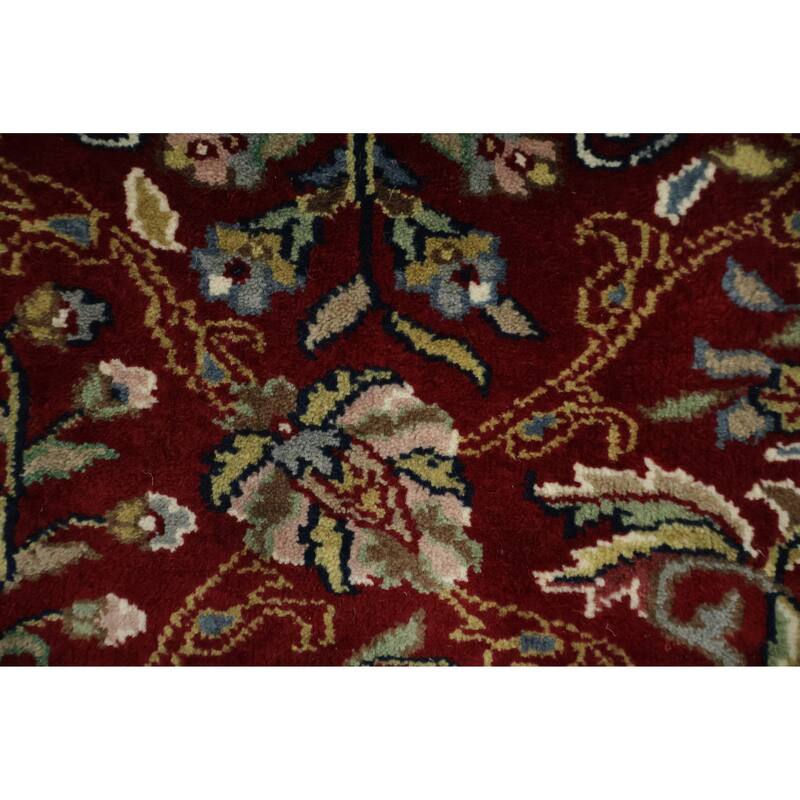 Hand Knotted Oriental 100% Wool Carpet Traditional All-Over Red Agra Area Rug - 5' 9'' X 4' 0''