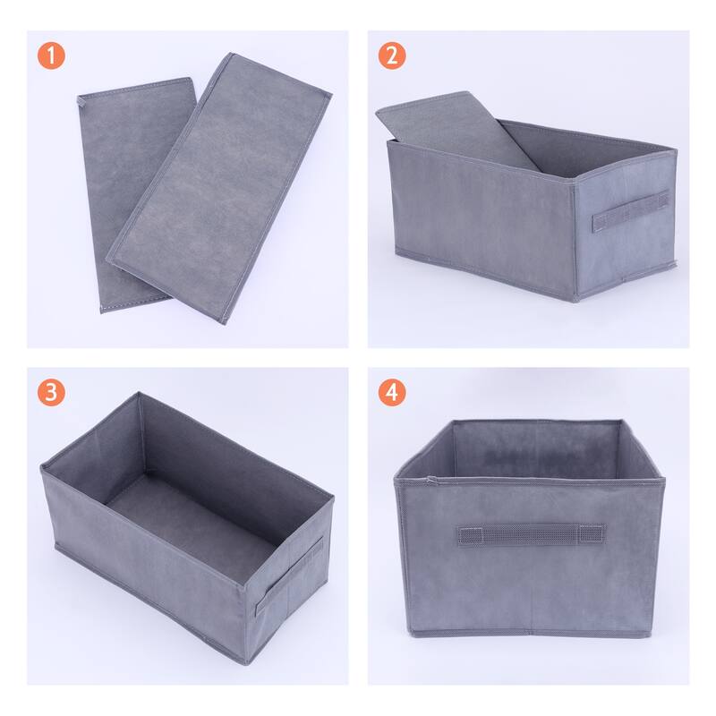 Storage Cube, Fabric Storage Bin with Handles, 1 Pack Storage Basket - Grey