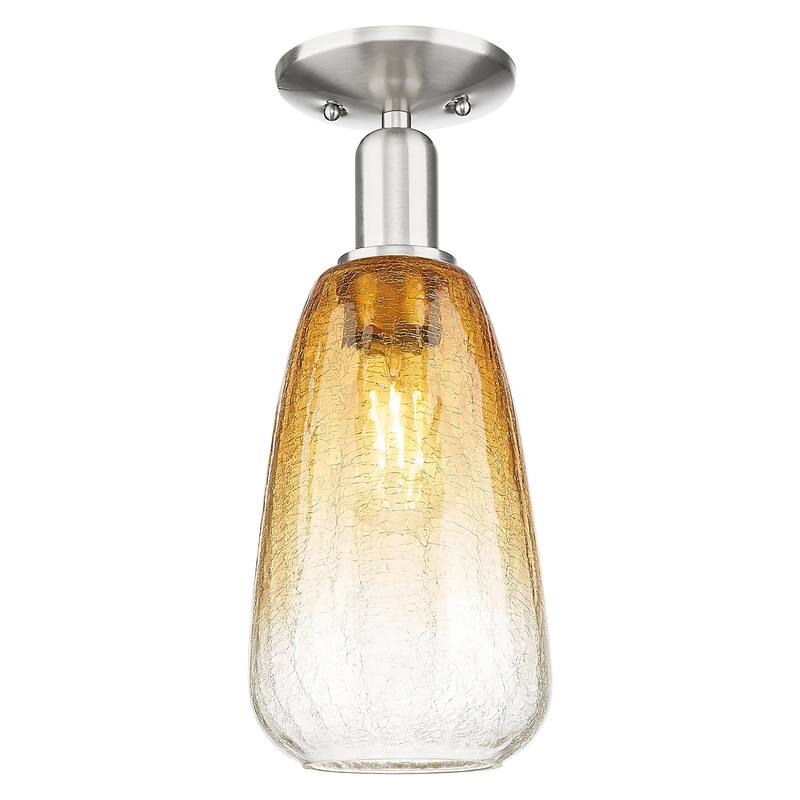 Innovations Lighting 716-1C-G480-6AM Brookhaven Almond 6" Wide - Brushed Satin Nickel