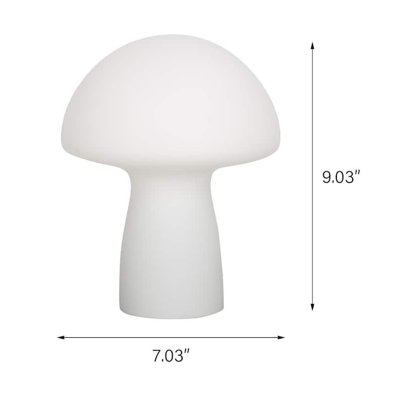 Glass Mushroom Lamp Translucent Small Nightstandable Lamps
