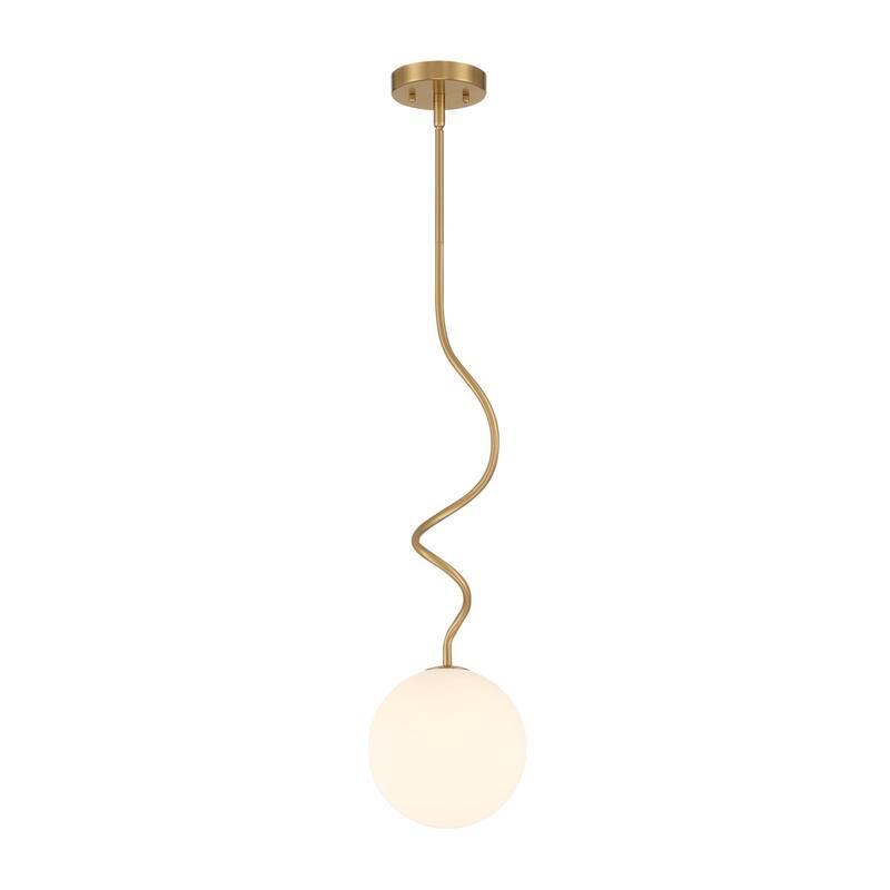 Acroma Globe Pendant with White Jade Glass