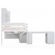 preview thumbnail 14 of 27, Full Size Wooden Loft Bed with Integrated Wardrobe, Under-bed Desk, and Shelves