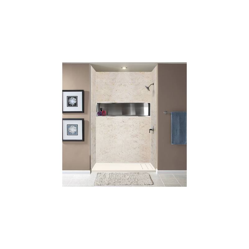 Transolid Linear 60" x 32" Alcove Shower Base with Right Hand Drain - 60" x 32" - 60" x 32"