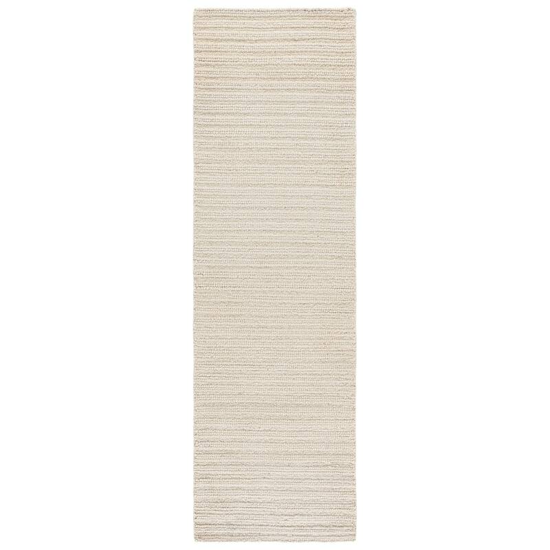 SAFAVIEH Handmade Ebony Emina Wool Rug - 2'3" x 8' Runner - Ivory