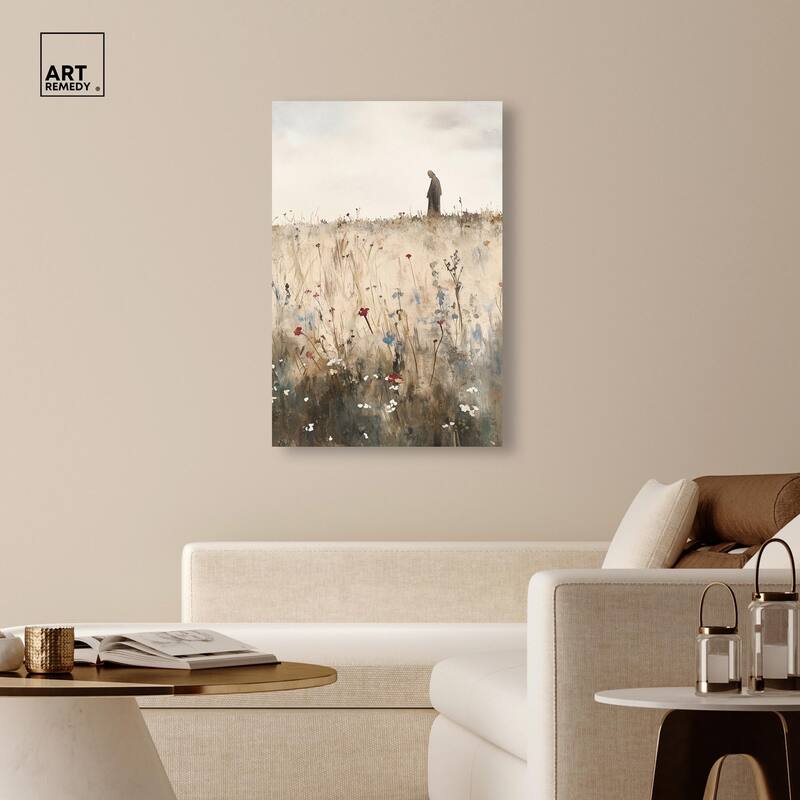 Ambling Monk Canvas by Art Remedy, Gallery Wrapped