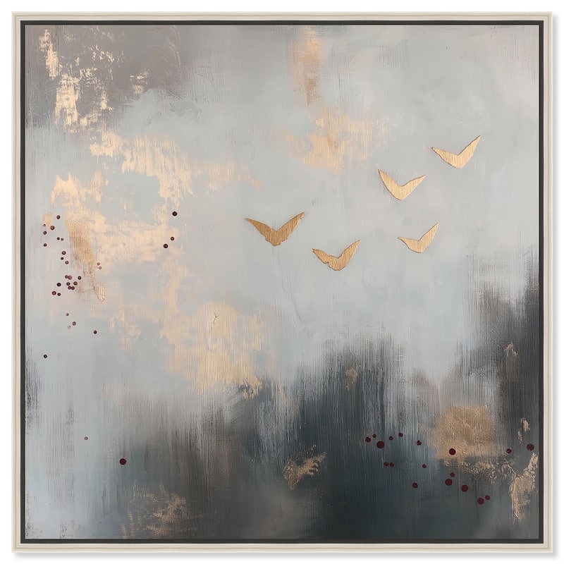Golden Nebula Canvas by Art Remedy - 12" x 12" - Silver