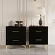 preview thumbnail 16 of 24, CraftPorch 3 Piece Bedroom Nightstands Set Velvet Upholstered Bed