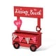 preview thumbnail 5 of 6, Glitzhome 10"H Valentine's Wooden KISSING BOOTH Table Decor - 10''H