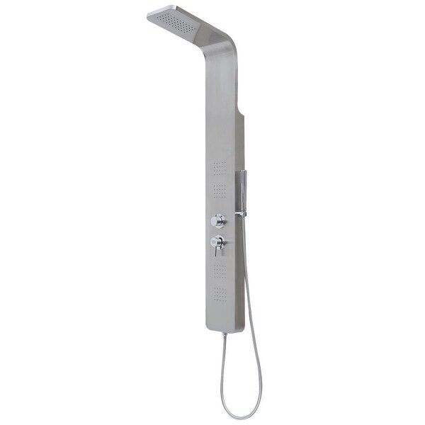 57" Stainless Steel Rainfall Shower Panel