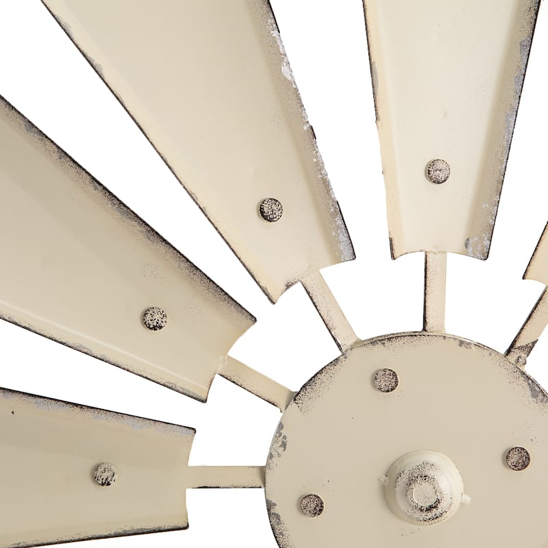 Glitzhome 28.5"D Oversized Farmhouse Metal Wind Spinner Wall Decor