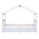 preview thumbnail 3 of 47, Twin Size Wooden House Bed with Drawers - Stylish and Functional Kids' Bedroom Furniture