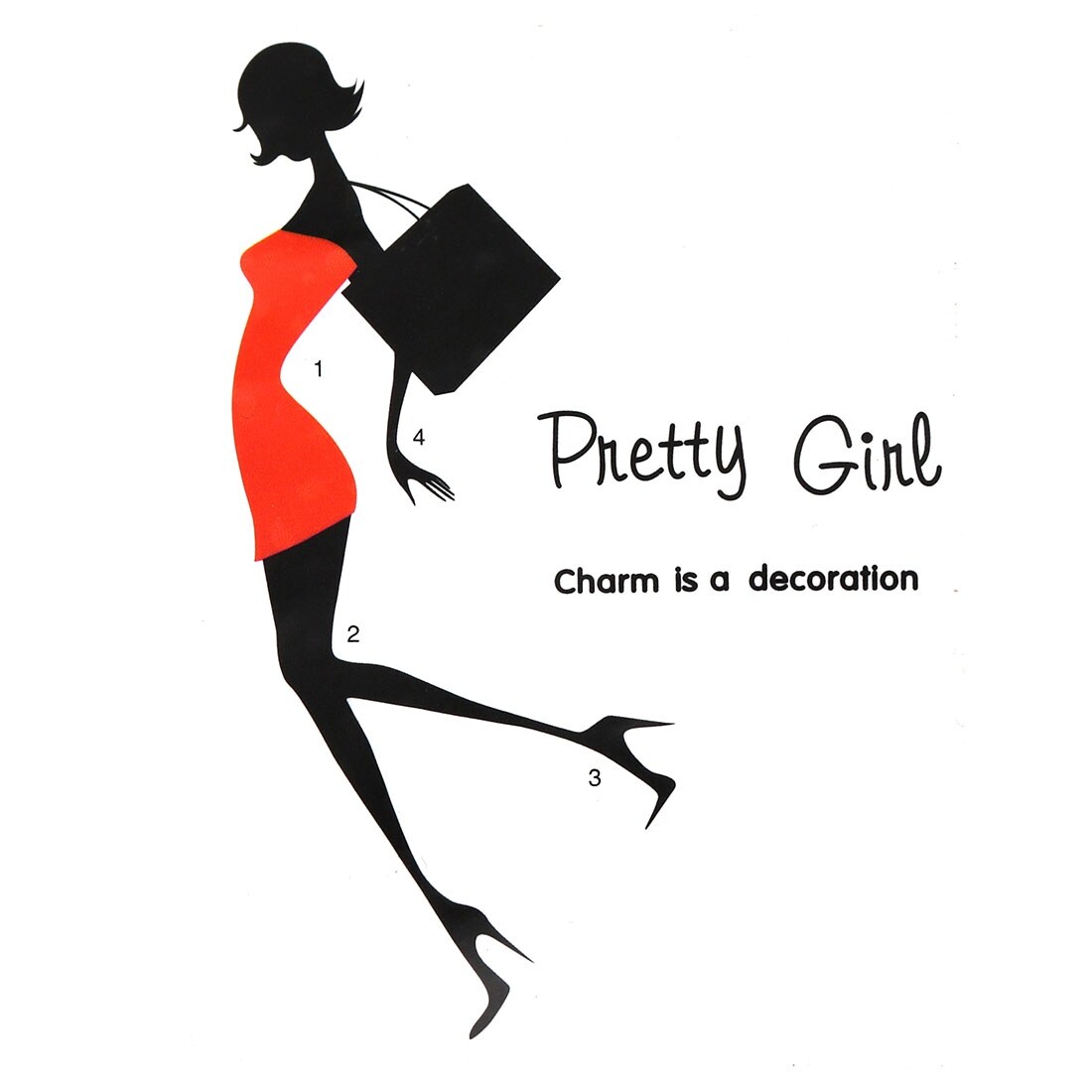 Shop Closet Women Pretty Girl Removable Decal Mural Art Decor Wall Sticker Overstock 28888472