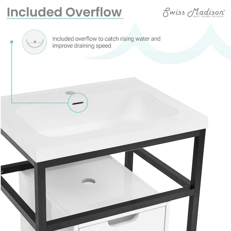 Swiss Madison SM-BV83 Ivy 20" Free Standing Single Basin Vanity Set
