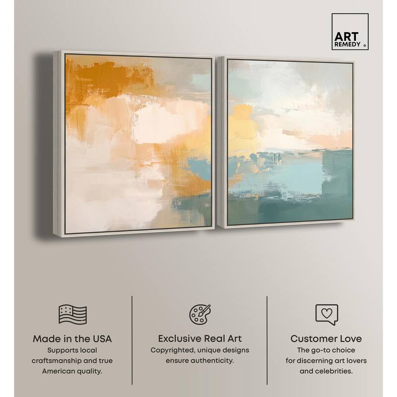 Muted Melody I Canvas Set of 2 by Art Remedy