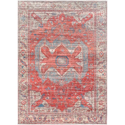 Livabliss Nolita Bold Medallion Machine Washable Area Rug