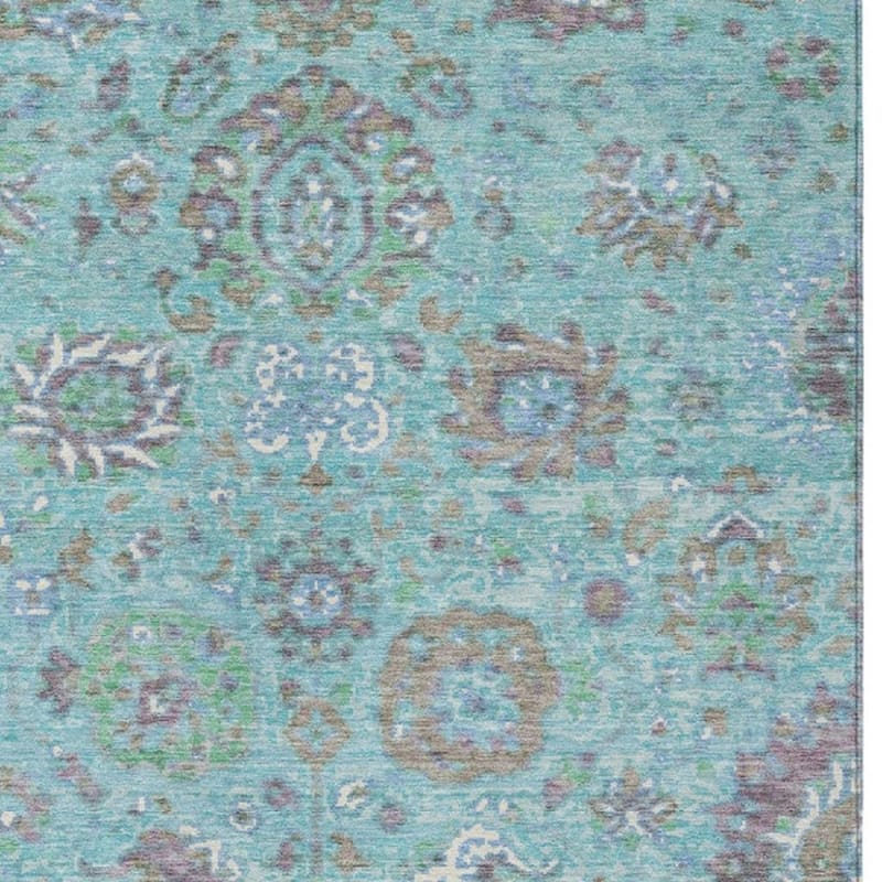 HomeRoots Floral Traditional Rectangle Outdoor Rug