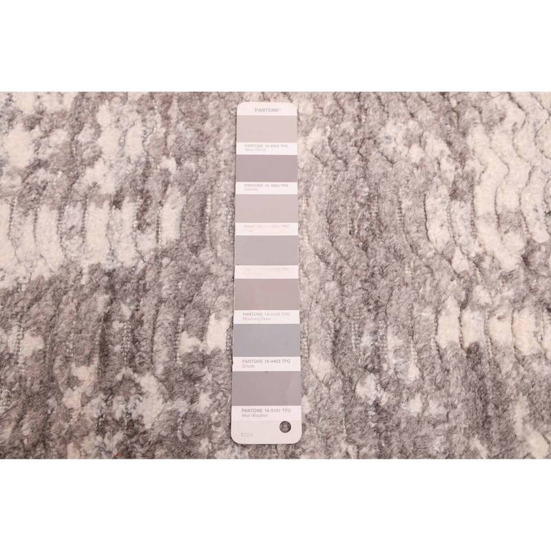 ECARPETGALLERY Hand Loomed Elysian Dark Grey Wool Rug - 9'1 x 11'10