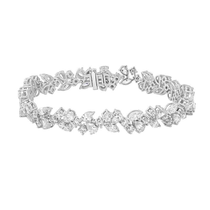Auriya 14K Gold Lab Grown Nature's Inspired Diamond Bracelet 8 3/5 ct. tw. (F-G VS) - N/A - White