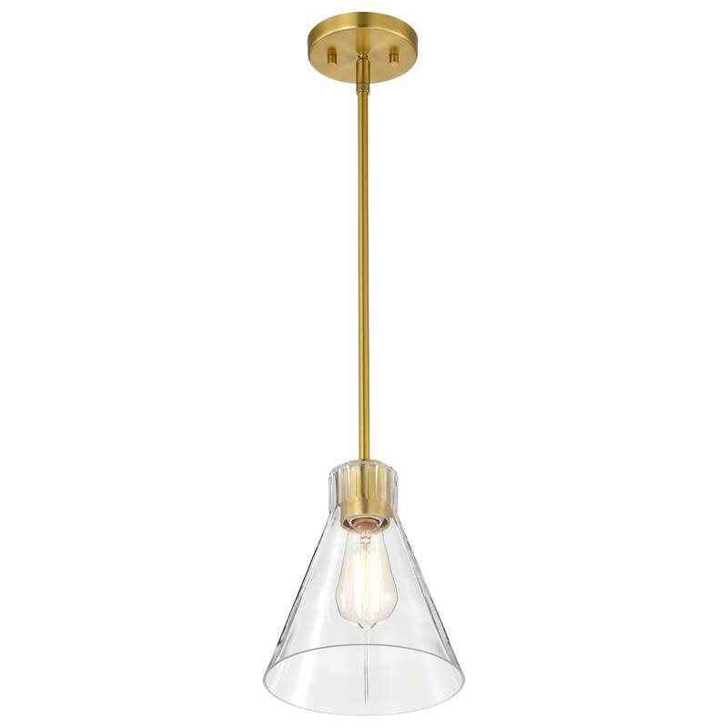 Gianna Mini Pendant Vintage Brass Finish Clear Glass - Vintage Brass