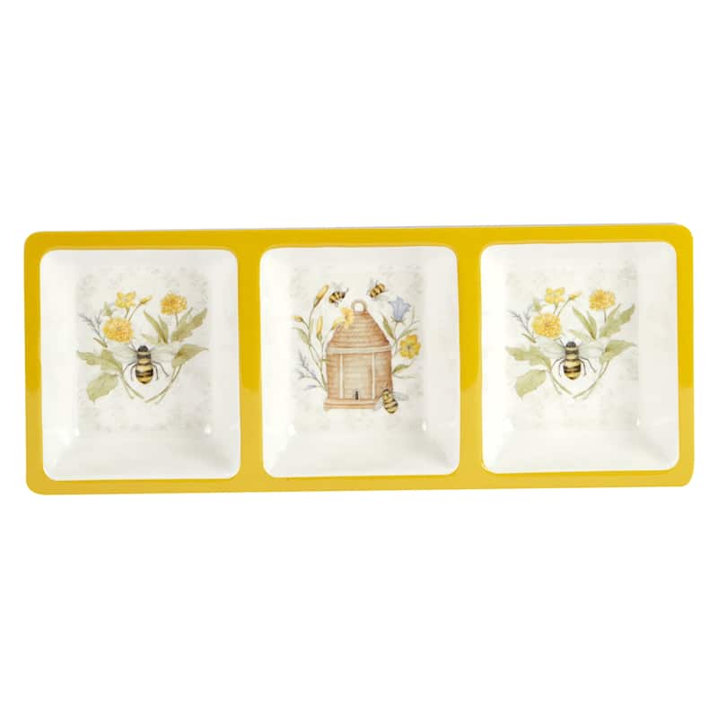 Certified International Bee Sweet 3-Piece Melamine Hostess/Serving Set