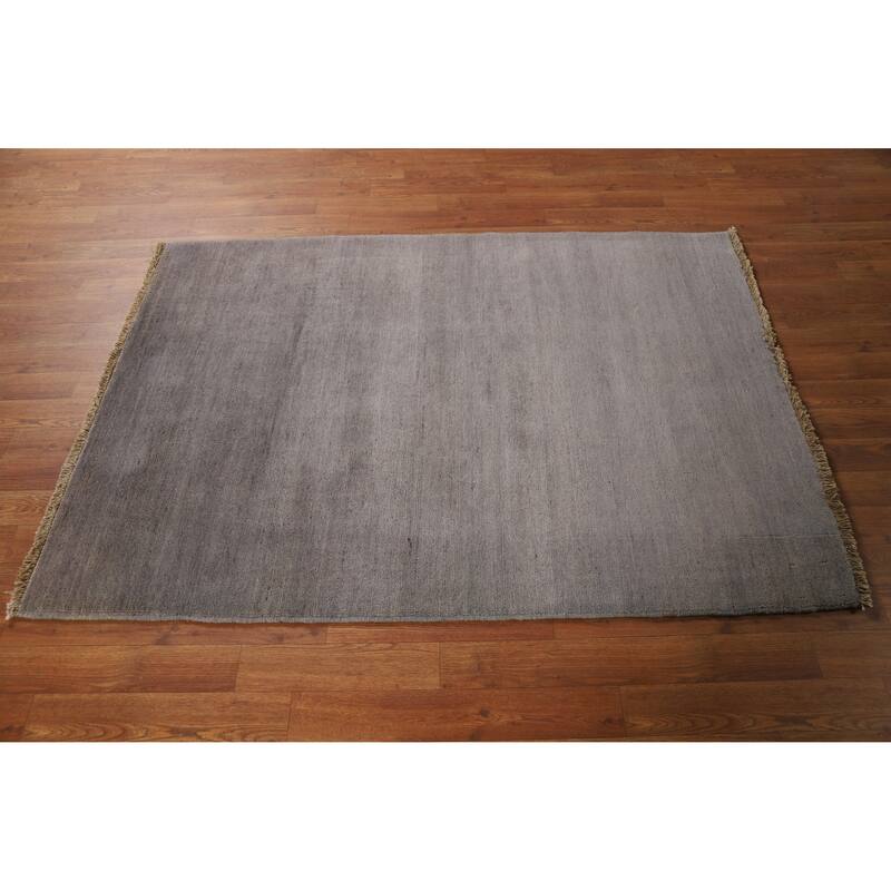 Gabbeh Accent Modern Rug Hand-Knotted Wool Carpet - 3'7" x 5'0"