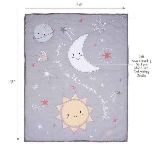 Bedtime Originals Little Star Celestial 3-Piece Nursery Baby Crib Bedding Set