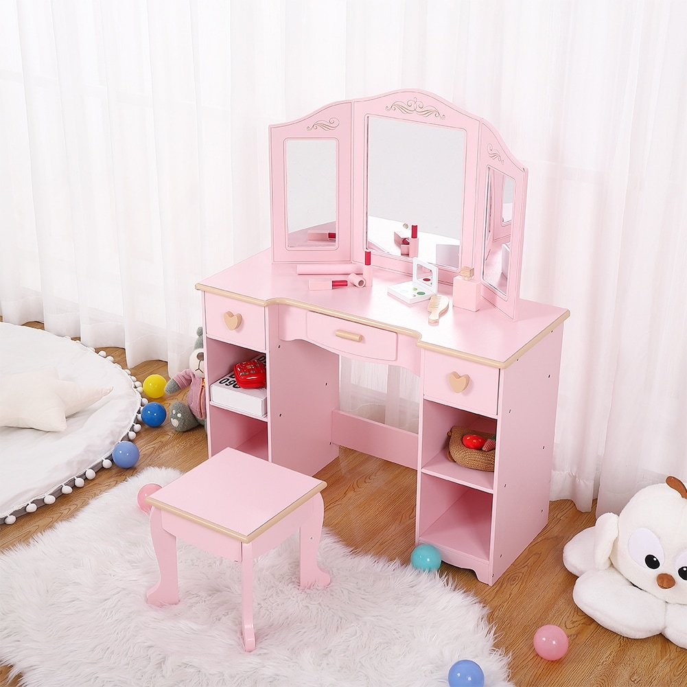 Kids dressing sale table chair