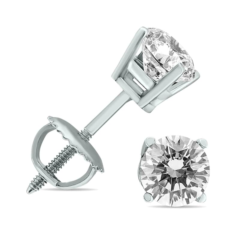Marquee 3/8 Carat TW Diamond Screw Back Studs in 14K White Gold