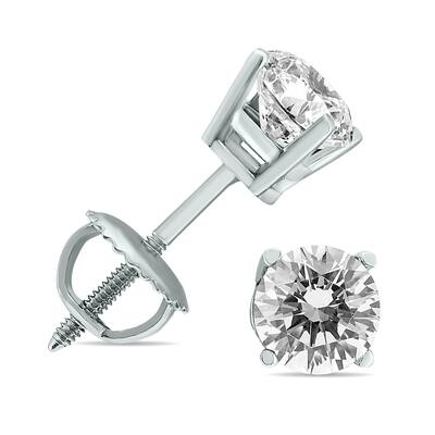 Marquee 3/8 Carat TW Diamond Screw Back Studs in 14K White Gold