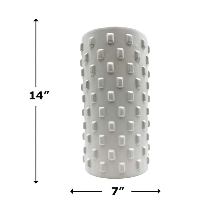 White Ceramic Vase for Flowers