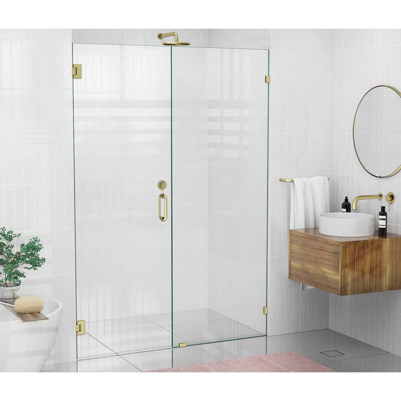 Glass Warehouse 78" x 57.25" Frameless Shower Door - Wall Hinge