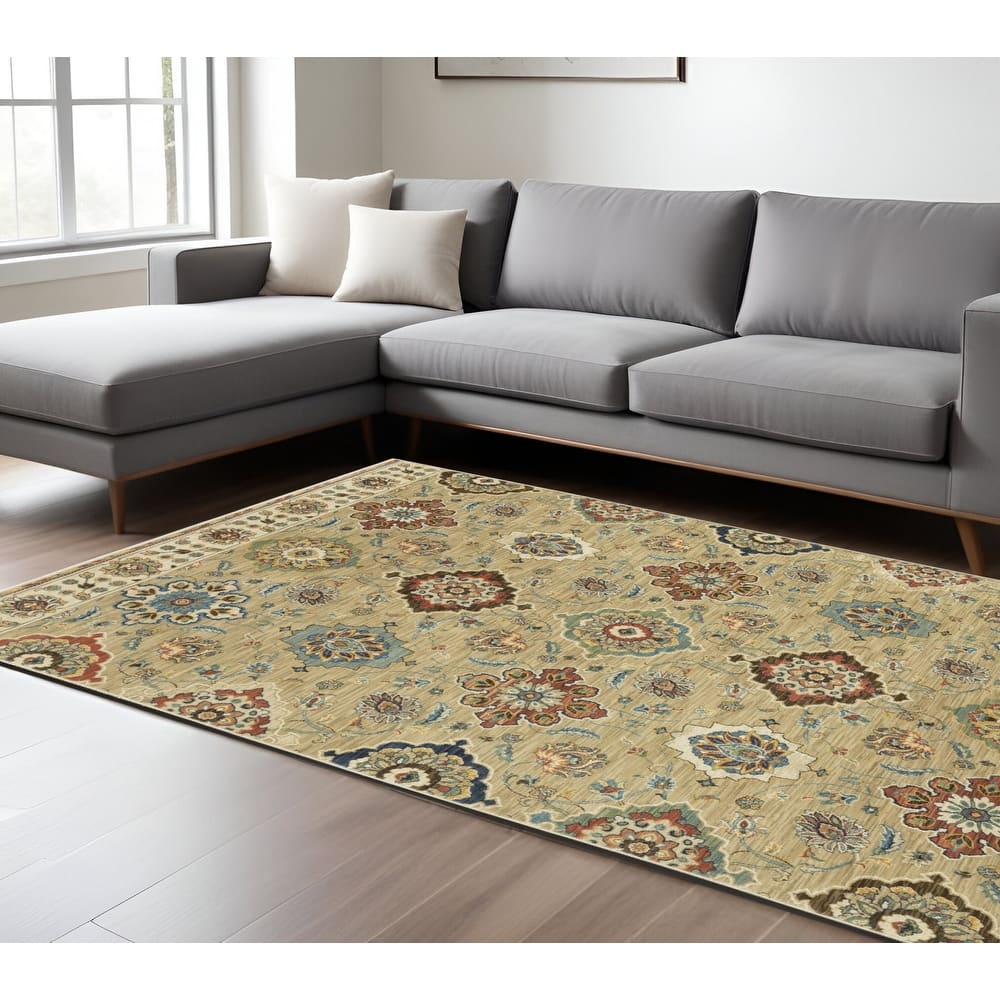 HomeRootsFloral Traditional Runner Area Rug