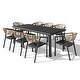 preview thumbnail 22 of 28, 9/11/13-Piece Patio Dining Set Outdoor All-Weather Aluminum Dining Table and Woven Twist Wicker Stackable Chairs
