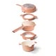 preview thumbnail 9 of 10, Alva Neat 5-Piece Recycled Aluminum Nonstick Cookware Set, PFAS Free Peach